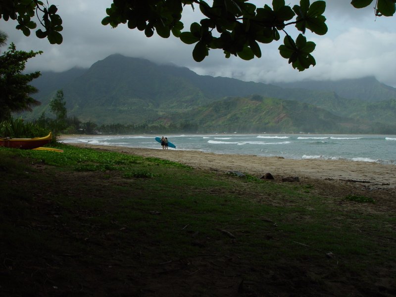 Hanalei Bay Beach in front of the property