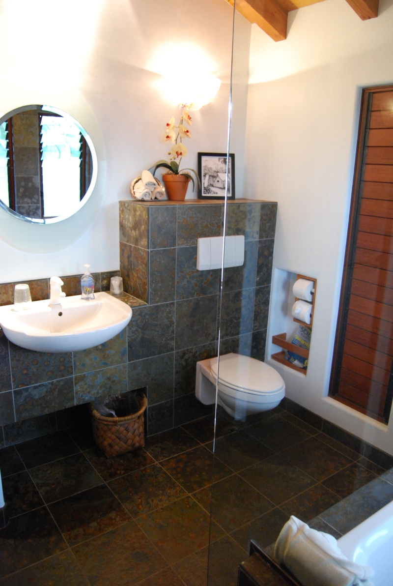 The master bathroom