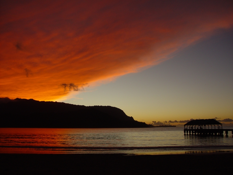 An incredible sunset taken in front of the property