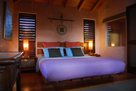 The second floor master bedroom with king bed