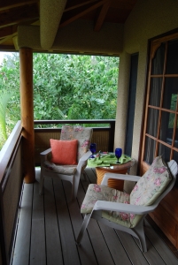 Enjoy coffee or cocktails on the deck
