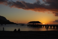 Nearby historic Hanalei Pier